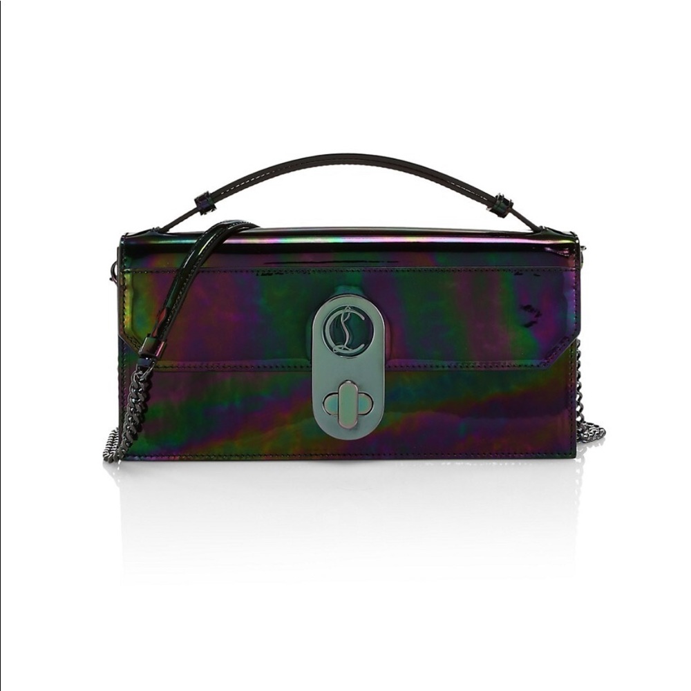 Elisa Iridecent Leather Baquette purses